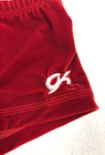 Gk Elite Child Large Cl L Solid Red Velvet Velour Gymnastics Cheer Shorts
