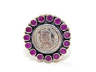 Natural Pink Ruby Ring 925 Sterling Silver Ring Victorian Queen Ring Coin Ring
