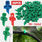50pcs 90   180   360   Micro Spray Nozzle Sprinkler Garden Lawn Irrigation System