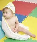 Baby Bath Cotton Towel With Hood  blue 