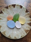 Beautiful Rare Color Sea Glass 5pcs  Surf Tumbled  Weathered  Beach Glass  75