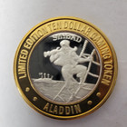  10 Silver Strike Token  999 Fine Silver Aladdin Casino Sinbad Limited Edition