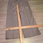 32x28 Beige Grey Pleated Baggy Wide Leg Dress Pants Y2k Vintage