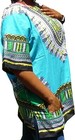 Womens Light Blue Dashiki Shirt African Blouse In 100  Comfort Cotton