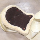 Dark Brown Asiento Borrego Western Saddle Leather Wool Cushion