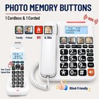  com Corded Cordless Phone Answering Machine Phones Seniors Big Button Phone Sen