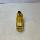 Vintage Manoil Barclay Woman On Sled Yellow Outfit Metal lead Figure 3 