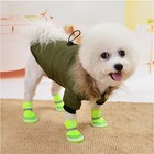 Warm Padded Jacket Dog Down Coat Pet Winter Apparel Fur Hooded Puppy Cat Clothes