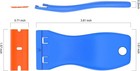 Plastic Razor Blade Scraper 4 Pcs And 120 Pcs Blades  Remove Label Decal Tool 
