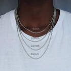 Stainless Steel Rope Chains 20 Inches 2mm Twist Rope Necklace Men Women