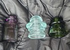 Beautiful Antique Amethyst Insulator    1 Old Australian Purple Glass Insulator