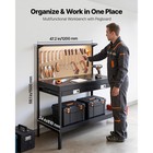 Uimoso 47 2-inch Heavy Duty Workbench With Pegboard And Power Outlets