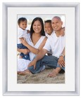 9x11 Frame Silver With White Picture Mat For 9x11 Photo - Silver 12x14 Frame To
