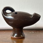 Antique Norwegian Clay Swan Whistle Ocarina-like Instrument