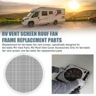 Rv Vent Screen Roof Fan Frame Parts Replacement For General  White 