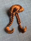American Girl Playline Anna Wig A Red Hair Braids Bangs Doll Custom Replacement