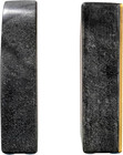 Marble Bookends Set Of 2 With Brass Detail Arched Semicircle Black Decorative