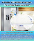 W11130200 Wrs571cihz04 Freezer Glass Shelf 17 5 Inches X 13 Inches  White 