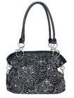 Laser Cut Bling Purses Double Handle Purse Black