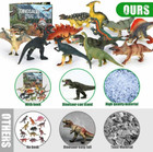 12 Pcs Realistic Dinosaur Figures With Book Jurassic Park Dino Toy Assort Lot
