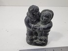 Vintage Wolf Original Soapstone Carving Sculpture Inuit Couple Eskimo