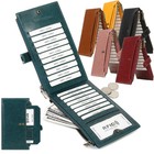 Thin Leather Wallet For Women Rfid Purse Long Id Card Holder Handbag With Zipper