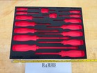 Snap-on Tools New Red Foam Organizer For 16pc Soft Grip Screwdriver Fmsgd01br