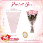 Jaloro 200 Pink Flower Bags Bouquets 17 7 x11  Bulk Florist Supplies