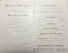 Original 1883 Richard Wagner Memorial At The Academy Of Music New York City