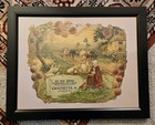 Antique Paper Calendar  Women Sheep Cows Clover Farm  Dress Shop   Blere France