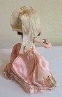 Vintage 50s 8  Hard Plastic Doll In Pink Floral Gown Blinking Eyes