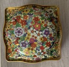 Vintage Daher Floral Tin Container Floral Design Made In England