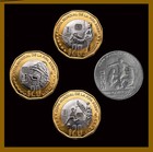 4 Coin Set  Mexico 20   200 Pesos 1986-2026  40 Year Fifa World Cup Mundial