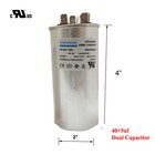40 5 Uf 40 5 Mfd   6  370v 440 Vac Cbb65 Dual Run Start Capacitor For Ac Motor