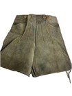Vintage West Germany Gray Suede Leather Lederhosen German Oktoberfest Shorts 40