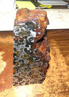 Huge 1740 Gm Sericho Pallasite Meteorite Quad Cut Kenya  Olivine 3 8 Lbs Jal