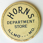  vintage Advertising  Orig  C1935 Vintage  horns Department Store Pocket Mirror 