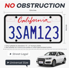 Silicone License Plate Frames 2 Pack Black Side-opening License Bracket Holder W