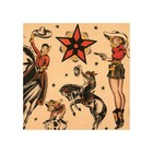 17x24 Print - Sailor Jerry Cowgirls Old School Vintage Tattoo Flash Poster 0349