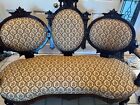 John Jelliff 3 Pc  Walnut Renaissance Carved Parlor Set
