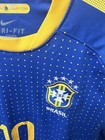 Vintage Blue Brazil Cbf National Team  Jersey   10 Size Adult L Nike Dri-fit