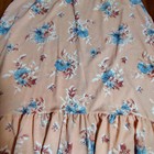 Plus Size Floral Ruffle Maxi Skirt Light Peach Hi Lo Stretchy Spring Garden