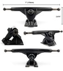Vj Longboard Truck   Wheel Kit 7    180mm Trucks 70mm Wheels Bearings New