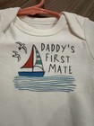 Finn   Emma Organic Cotton Baby Outfit 0-3 Months Bodysuit And Pants Sailor Boat