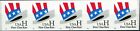 Uncle Sam s Top Hat H-rate S a Mnh Coil Strip Of 5 Pnc5 Plate 2222 Scott s 3265