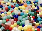 1 Pound Vintage Japanese Cherry Brand Glass Assorted Color   Size Bulk Bead Lot 
