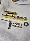 71-76 Caprice Impala 24k Gold 2 Door Handle Locks Set W trunk Lock Lowrider Donk