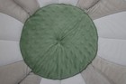 Baby Bath Seat Blooming Lotus- Plush Baby Sink Mat - Green And Ivory