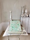 7 7yd   8 Rolls Avail    French C1920 Antique Wallpaper Minty Mint Green White 