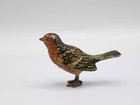 Lovely 1900s Antique Austrian Vienna Cold Painted Bronze European Robin